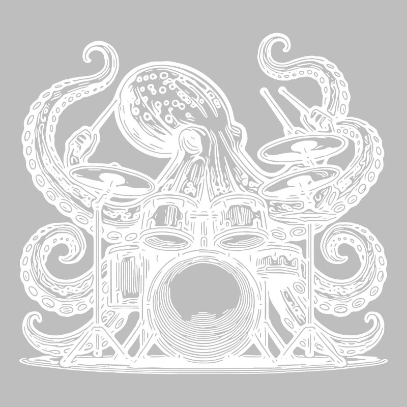 Cool octopus on drums