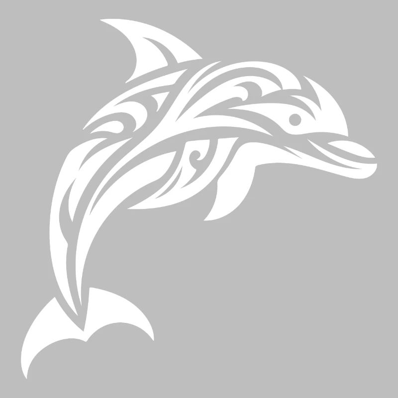 Springender süßer Tattoo Delfin