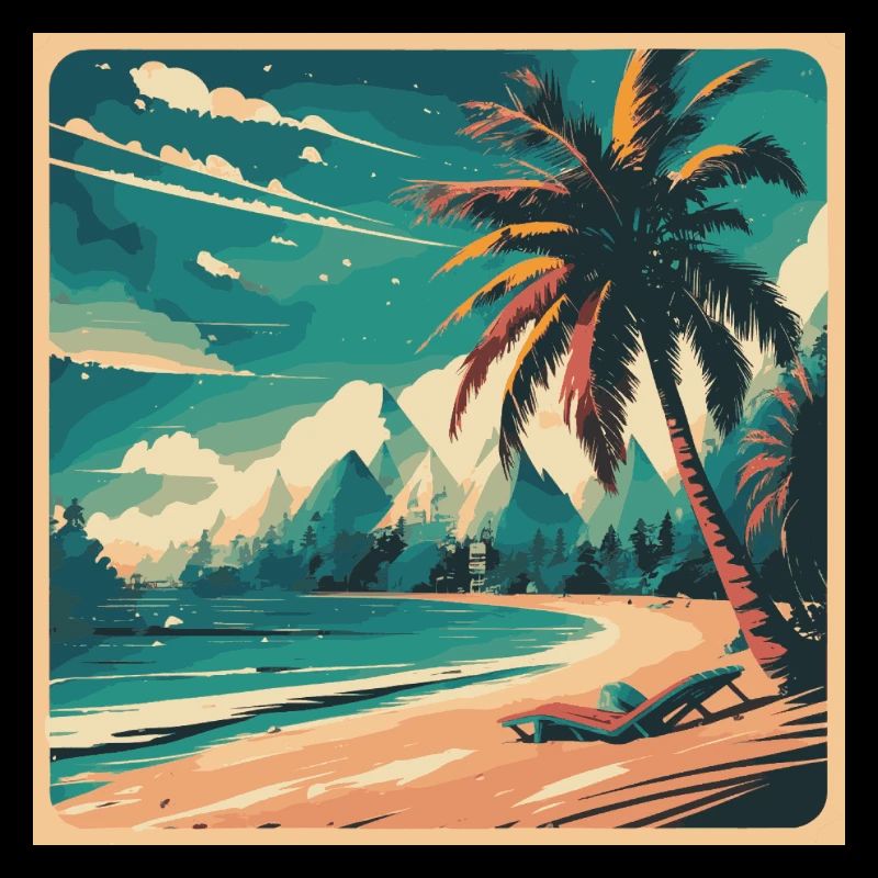 Palm Tree Magic : Chemise de plage d’été