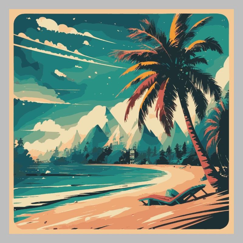 Palm Tree Magic : Chemise de plage d’été