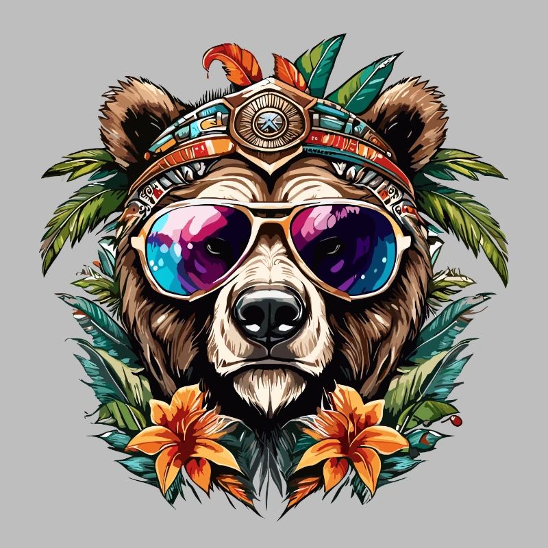 Tattoo / Tier / Kunst / cool / Comic / Bär
