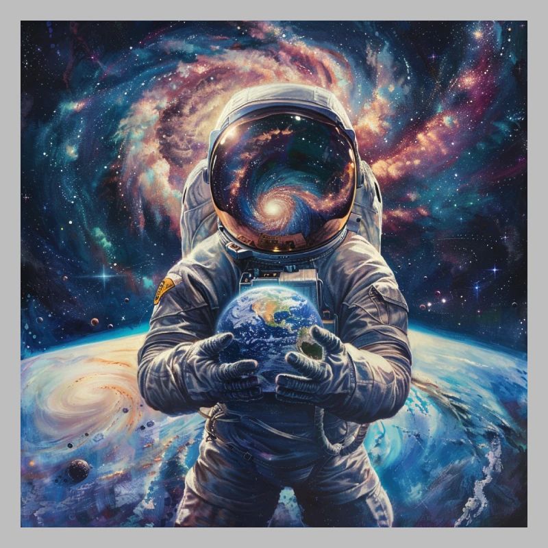 Astronautes Galaxie Espace Planète Espace Conception Spatiale