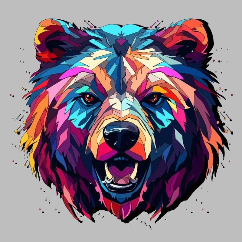 Conception abstraite de l’ours - Impression d’ours