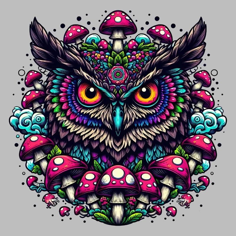 Psychedelische Eule