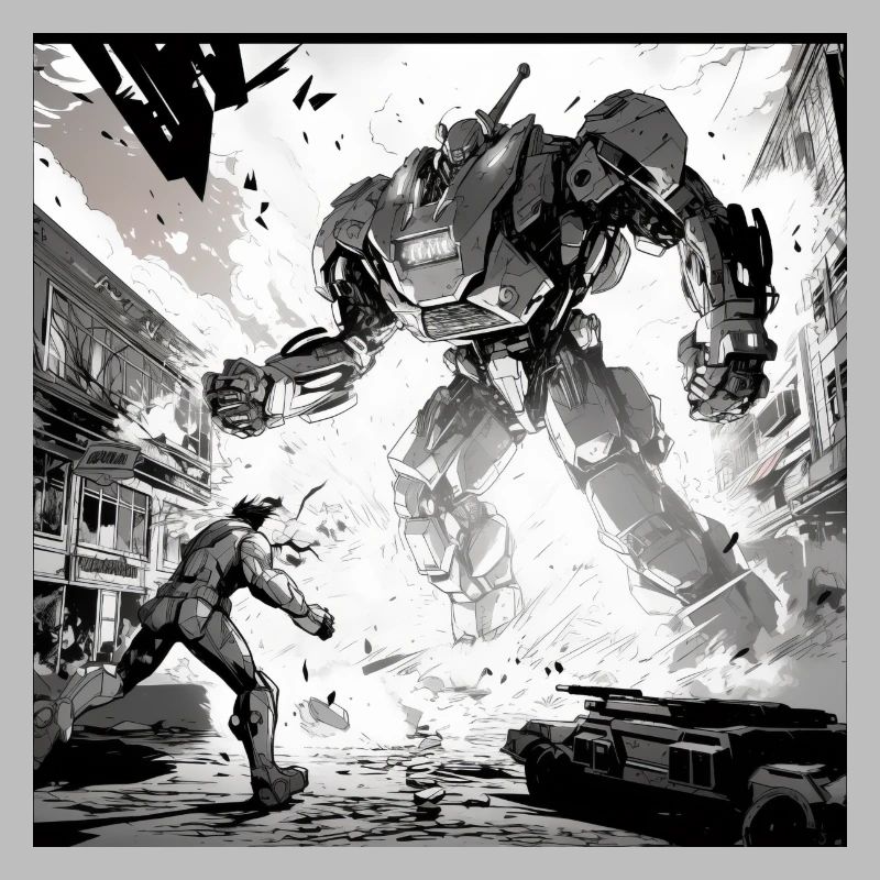 Bande dessinée de combat de robots