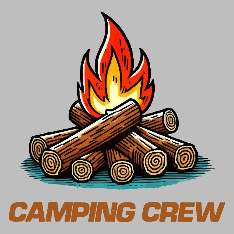 Camping autour d’un feu de camp