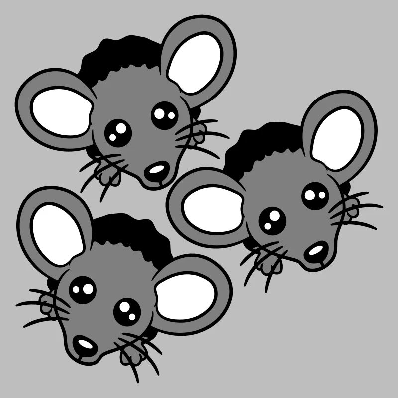 3 Mice Wall Hole Mouse Hole Three Friends Team Crew