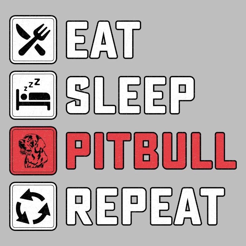 Manger pitbull de sommeil répéter