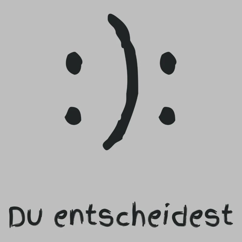 Du entscheidest Happy oder Sad Face Smile