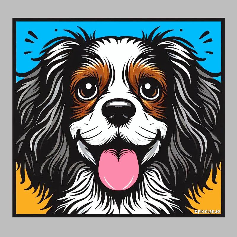 King Charles Cavalier Pop art