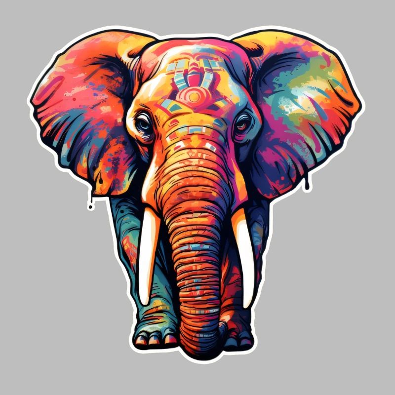 Éléphant psychédélique