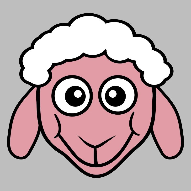 Sheep Face Head Cute Cute Lamb Cool Comic