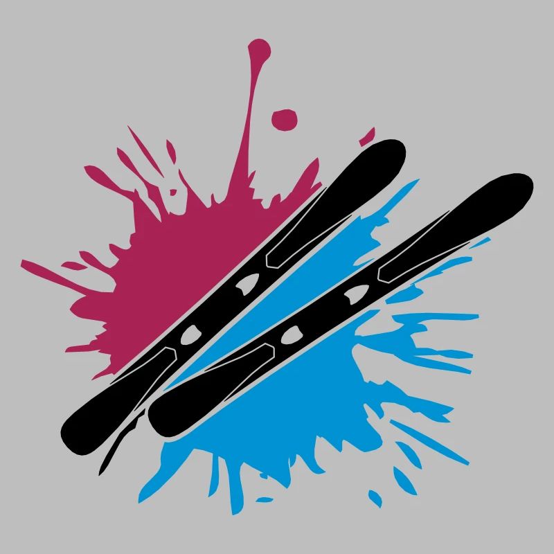 bunt klecks ski spritzer farbe graffiti 2 bretter