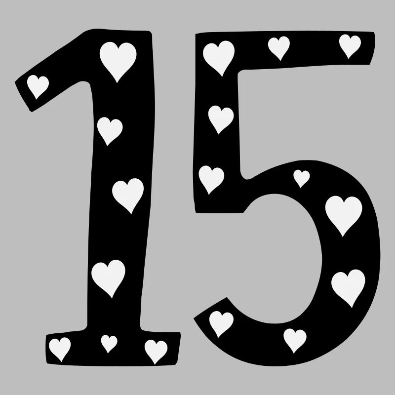 15 anniversaire avec coeur