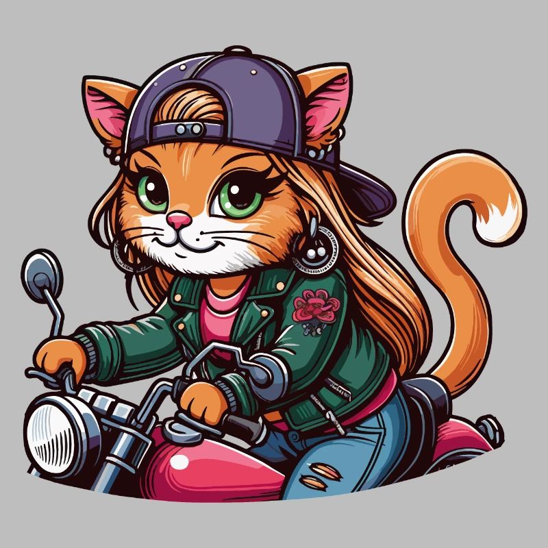 Cat Brat: biker