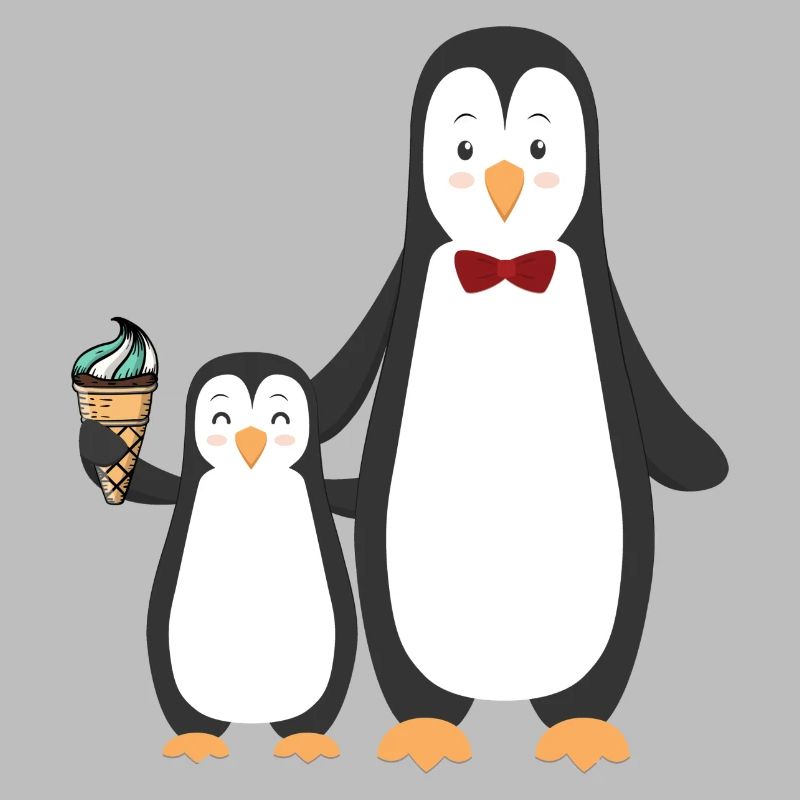 Pinguin Pinguine mit Eis