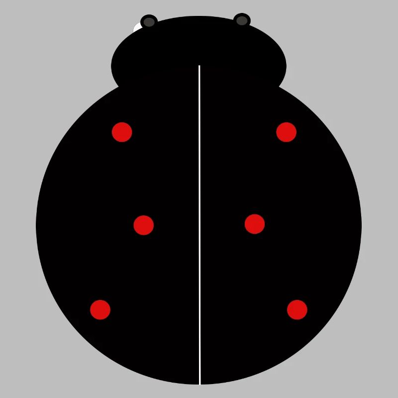 Black Ladybug with Red Dots