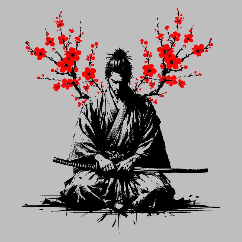 Samurai meditating