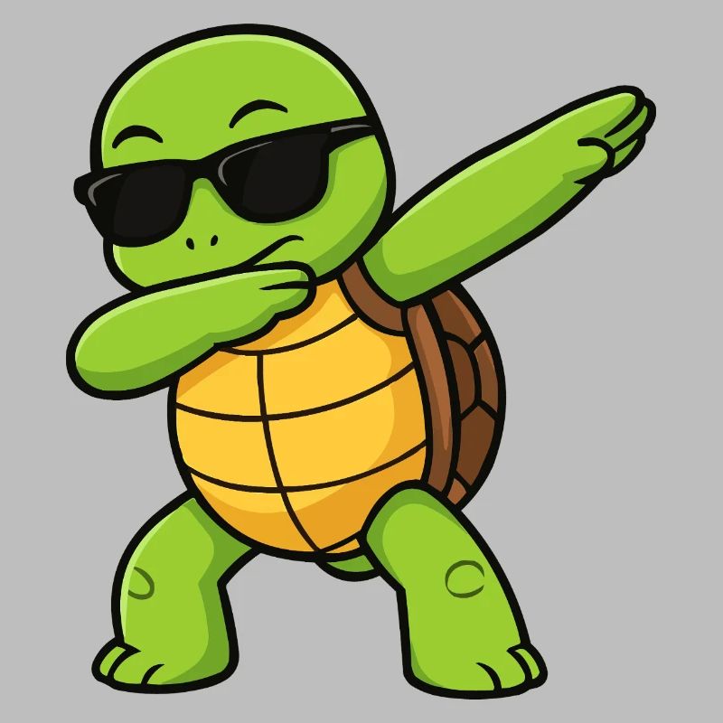 Dab Turtle with sunglasses