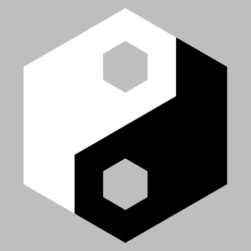 Hex Cutout Yin Yang