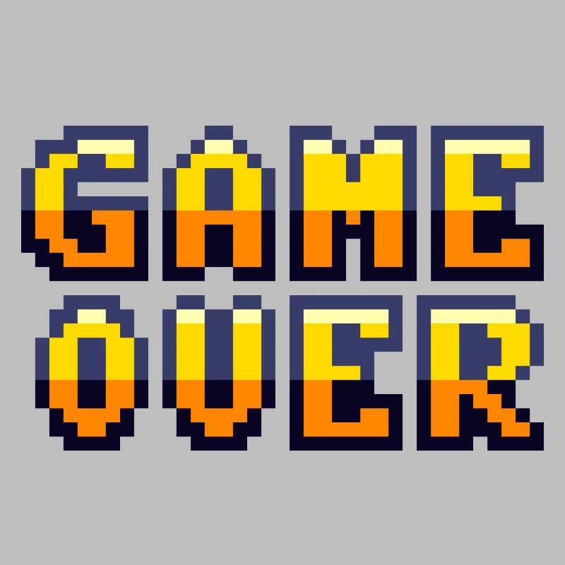 Game Over retrogaming vintage pixels
