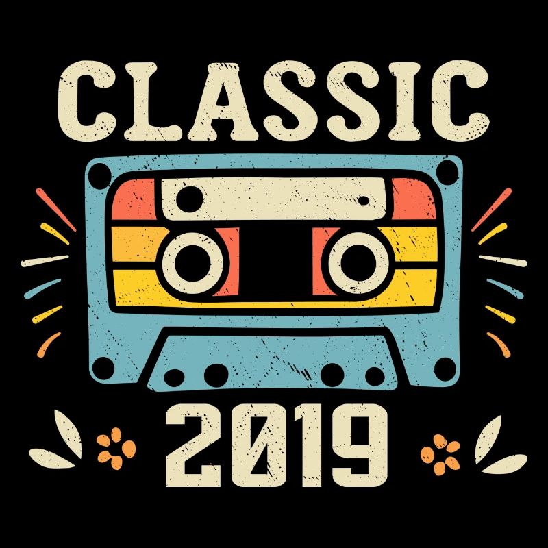 Vintage 2019 Retro Geburtstagskassette 2019