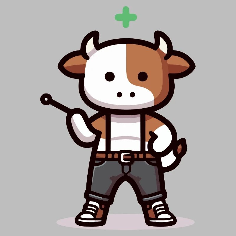 Vache avec indicateur