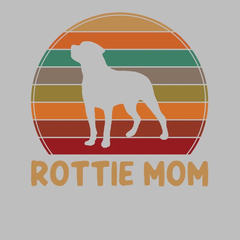 Retro Rottweiler Mama Geschenk Rott Hund Mutter Haustier