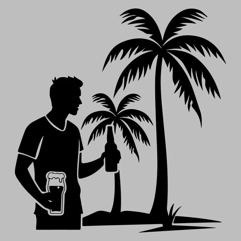 Palm Trees Vacationer Island Icon