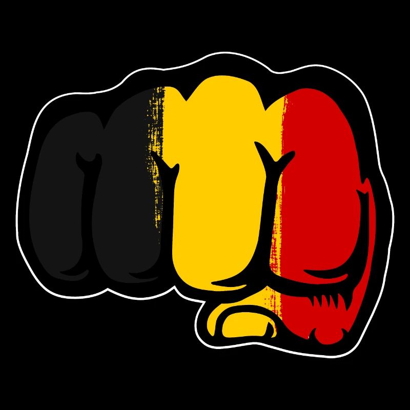 Drapeau de la Belgique Poing à main utilisé