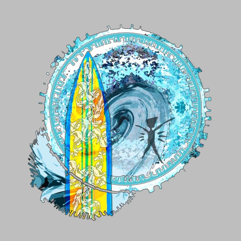 Vagues de surf Abstrait Impression d’art