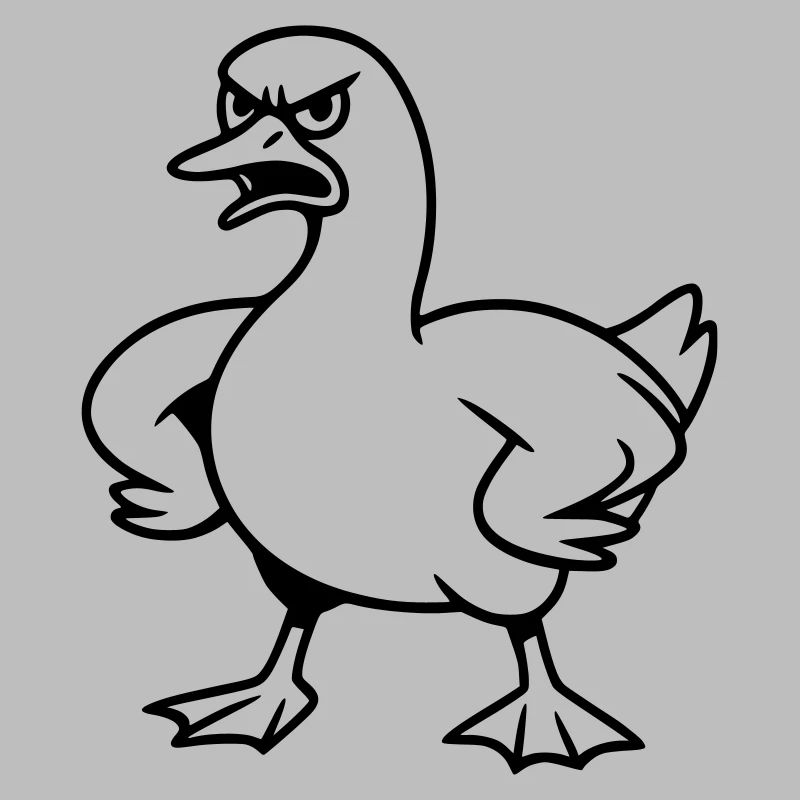 Angry goose