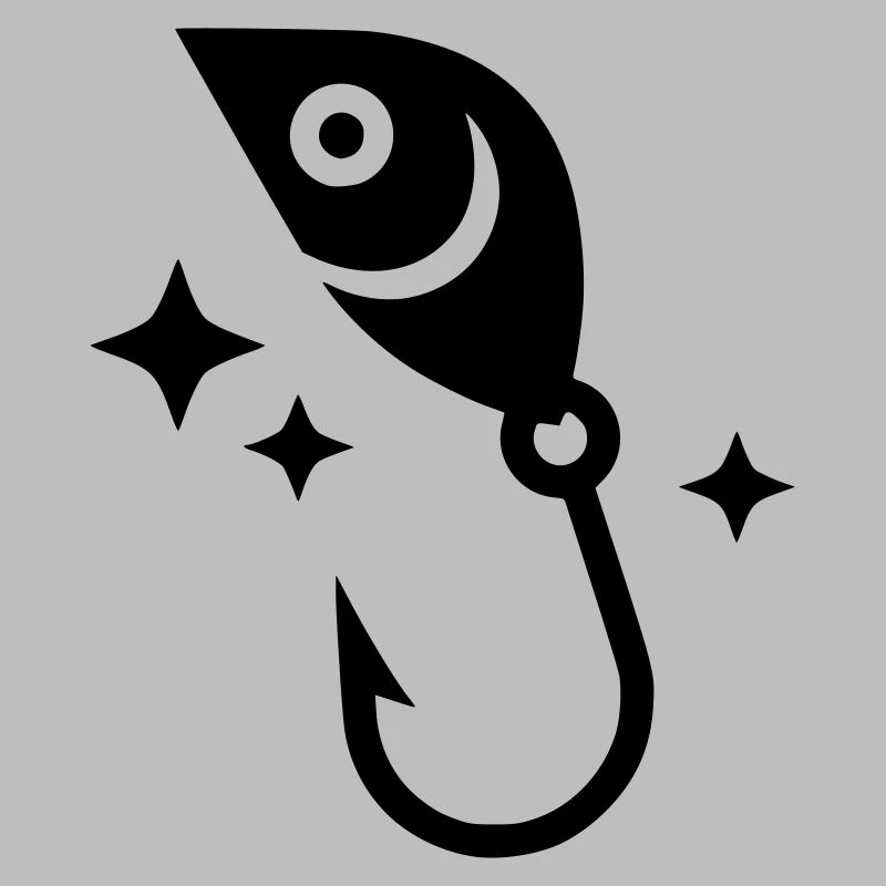 Fishing Lure Spoon Hook Luck Vector