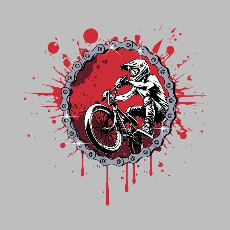 BMX Sprung durch eine Kette
