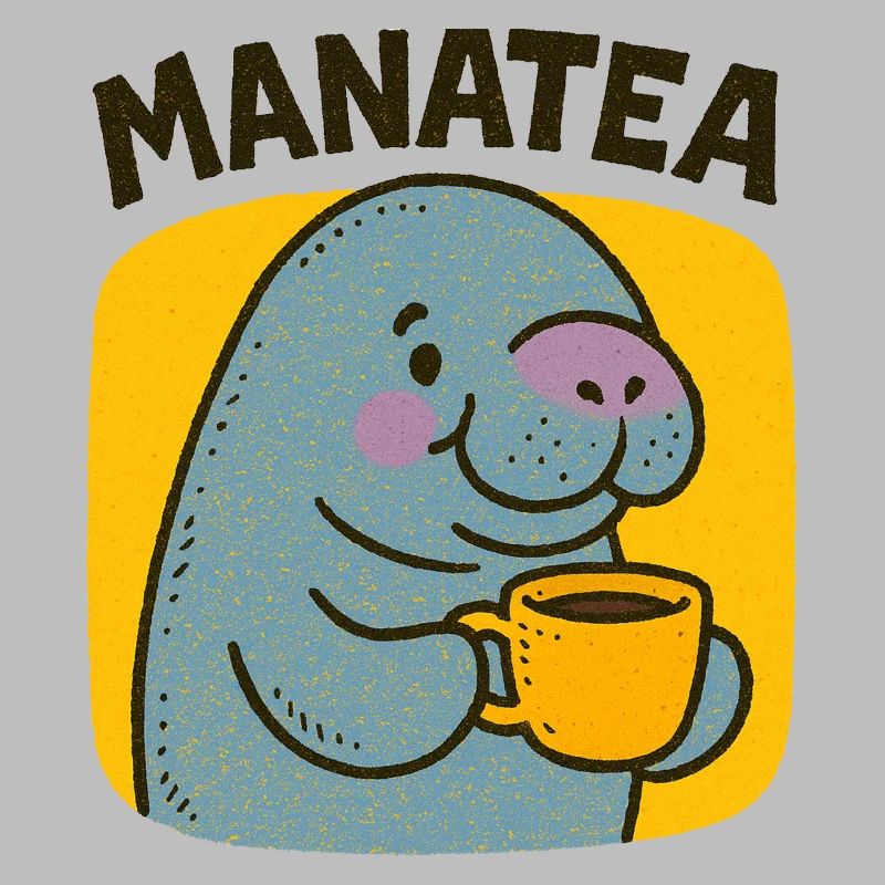 Manatea Cheer: Manatee Sips Tea