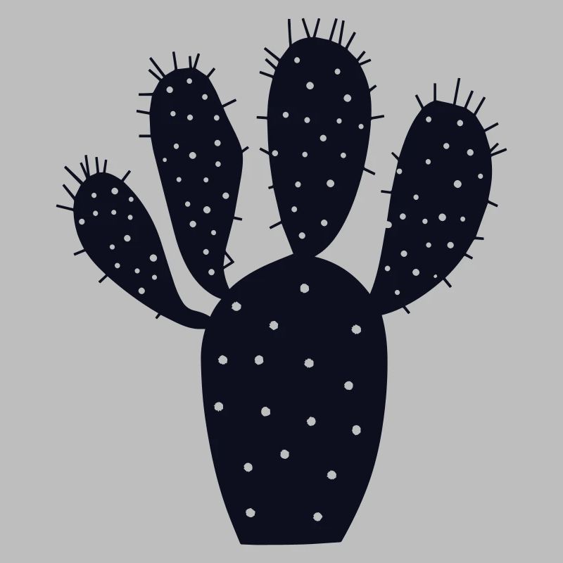 Mitternachtskaktus-Silhouette