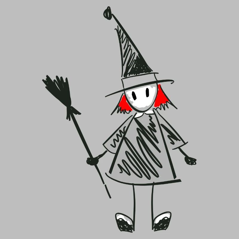 stylized witch design
