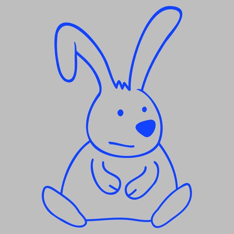 Bunny sits bored Boring chubby fat