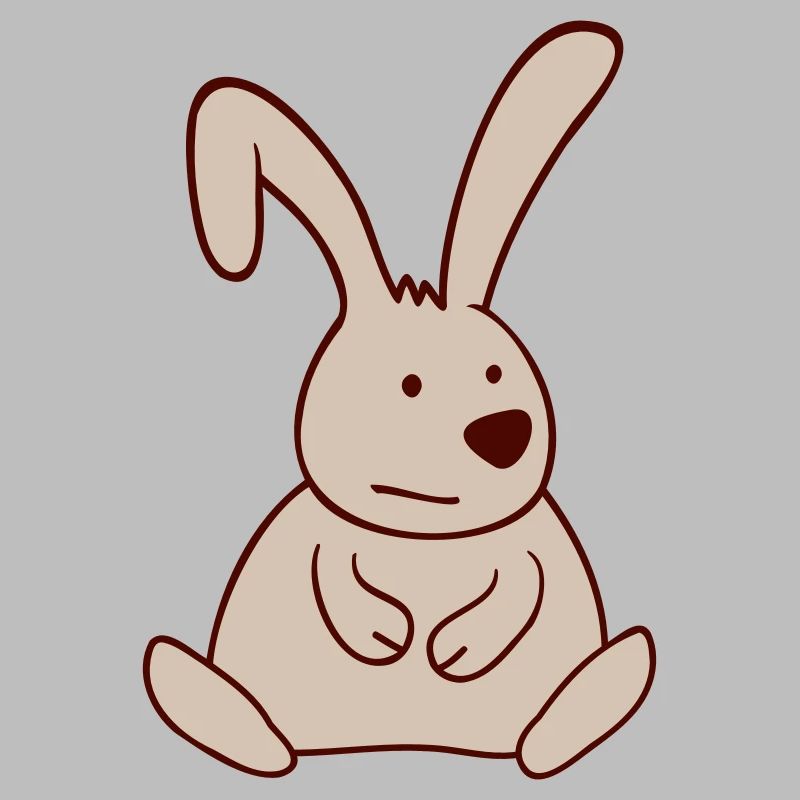 Bunny sits bored Boring chubby fat
