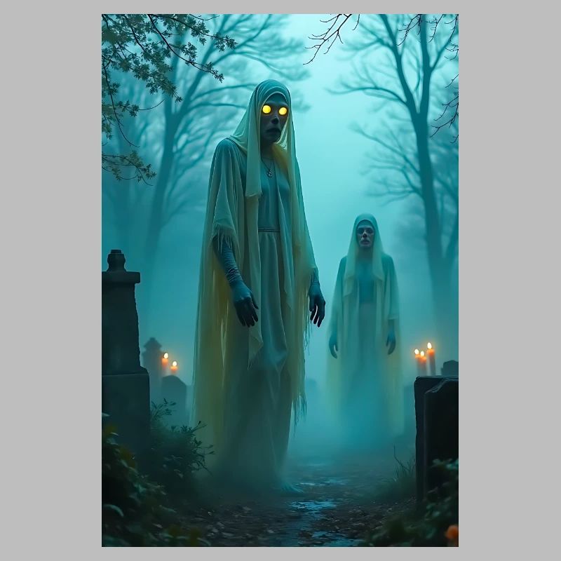 Dziady, Slavic ancestor spirits haunting graveyard