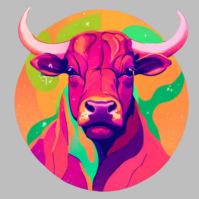 Taurus Kuh Rind Stier Widder Tier Designe