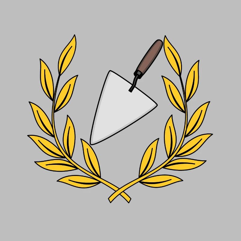 Laurel wreath craft bricklayer trowel