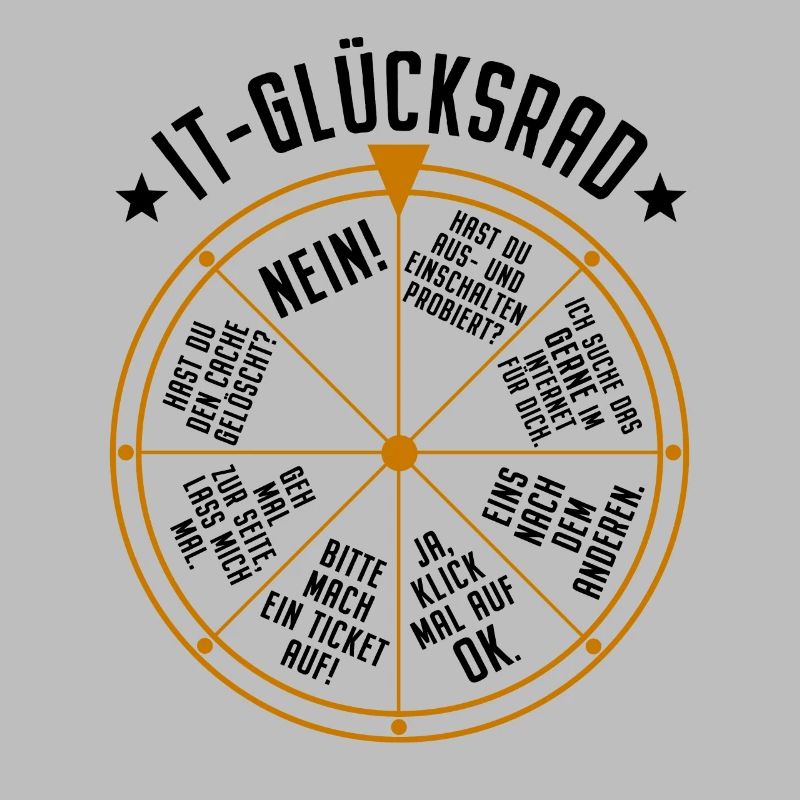 IT Support Glücksrad Service Desk IT Helpdesk Nerd