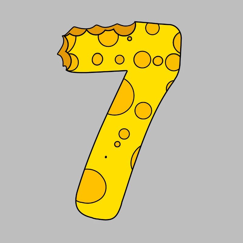 Number 7 Digit Cheese