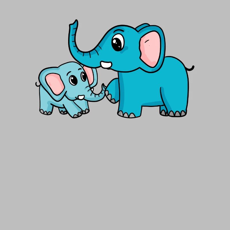 Eléphant avec bébé éléphant