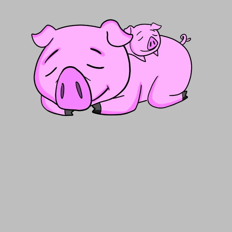 Cochon avec bébé cochon