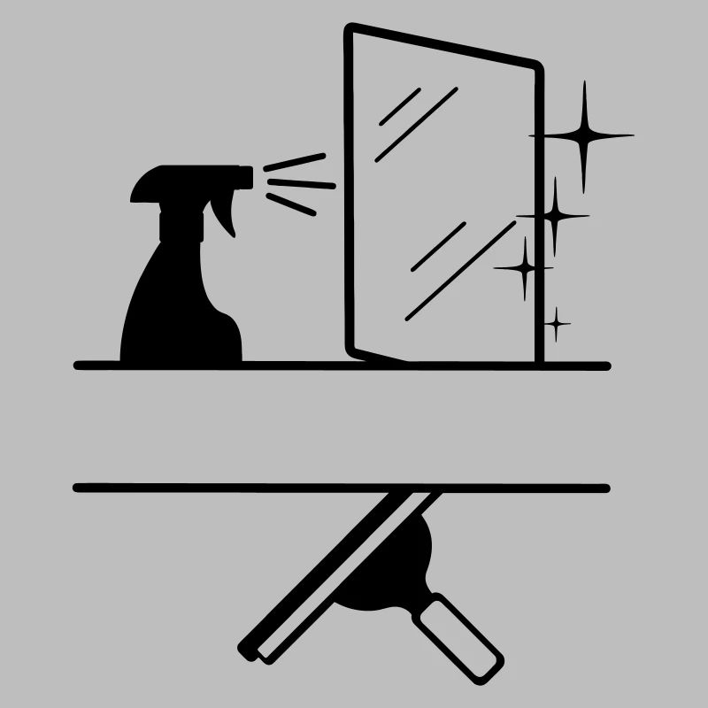 Logo de laveuse de vitres plus propre transparent avec faisceau