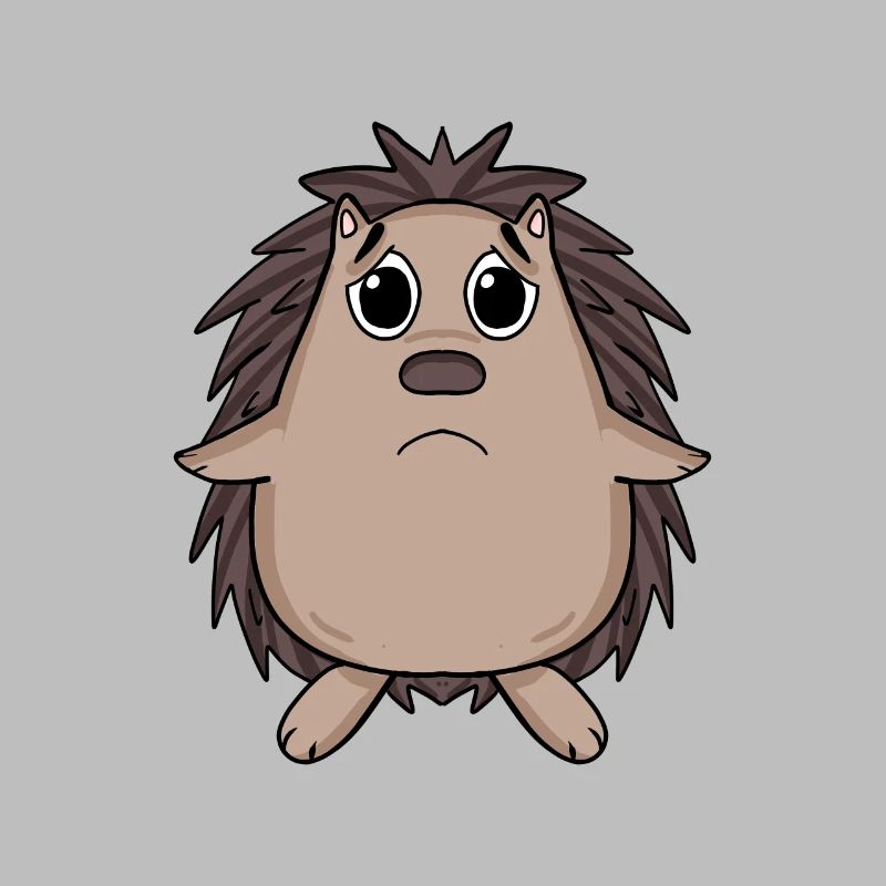 Igel Traurig - trauriger Igel