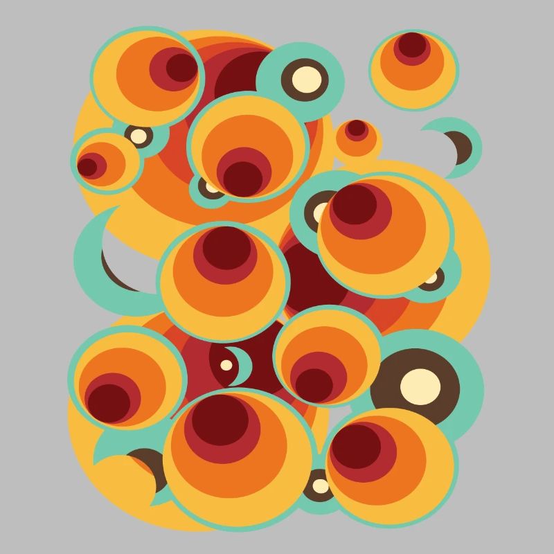 Abstract Polka Dot Ball Circle Pattern