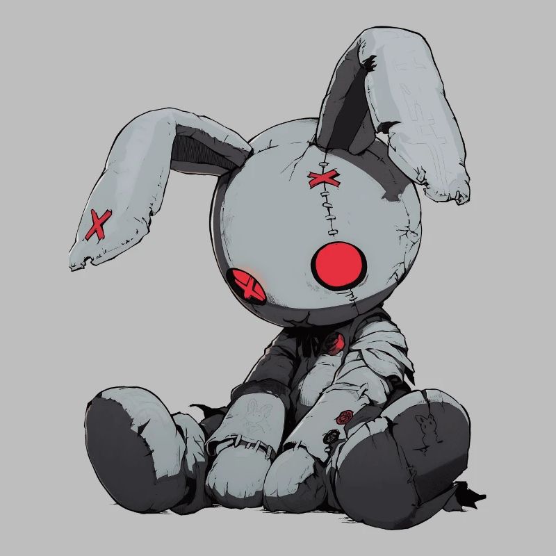 Goth Bunny Doll Bunny Gothic Doll Gift